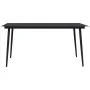 9-teiliges Garten-Esszimmer-Set aus Baumwollseil und schwarzem Stahl von vidaXL, Gartensets - Ref: Foro24-3058280, Preis: 598...