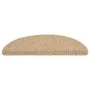Selbstklebende Sisal-Treppenmatte 15 Stück Sand 56x17x3 cm von vidaXL, Treppenmatten - Ref: Foro24-326867, Preis: 89,50 €, Ra...