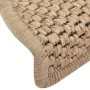 Selbstklebende Sisal-Treppenmatte 15 Stück Sand 56x17x3 cm von vidaXL, Treppenmatten - Ref: Foro24-326867, Preis: 89,50 €, Ra...