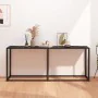 Black marble tempered glass console table 180x35x75.5 cm by vidaXL, Side tables - Ref: Foro24-331685, Price: 94,45 €, Discoun...