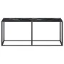 Black marble tempered glass console table 180x35x75.5 cm by vidaXL, Side tables - Ref: Foro24-331685, Price: 94,45 €, Discoun...