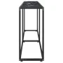 Black marble tempered glass console table 180x35x75.5 cm by vidaXL, Side tables - Ref: Foro24-331685, Price: 94,45 €, Discoun...
