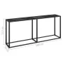Black marble tempered glass console table 180x35x75.5 cm by vidaXL, Side tables - Ref: Foro24-331685, Price: 94,45 €, Discoun...