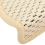Self-adhesive sisal stair mat 15 pcs cream 65x21x4 cm by vidaXL, Stair mats - Ref: Foro24-326881, Price: 105,35 €, Discount: %