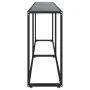 Black tempered glass console table 200x35x75.5 cm by vidaXL, Side tables - Ref: Foro24-331687, Price: 99,05 €, Discount: %