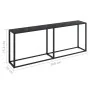 Black tempered glass console table 200x35x75.5 cm by vidaXL, Side tables - Ref: Foro24-331687, Price: 99,05 €, Discount: %