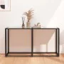 Mesa consola vidrio templado blanco mármol 140x35x75,5cm de vidaXL, Mesas auxiliares - Ref: Foro24-331676, Precio: 76,36 €, D...