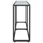 White marble tempered glass console table 140x35x75.5cm by vidaXL, Side tables - Ref: Foro24-331676, Price: 76,36 €, Discount: %