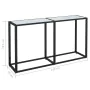 Mesa consola vidrio templado blanco mármol 140x35x75,5cm de vidaXL, Mesas auxiliares - Ref: Foro24-331676, Precio: 76,36 €, D...