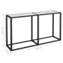White marble tempered glass console table 140x35x75.5cm by vidaXL, Side tables - Ref: Foro24-331676, Price: 76,36 €, Discount: %