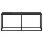 Black tempered glass console table 180x35x75.5 cm by vidaXL, Side tables - Ref: Foro24-331683, Price: 93,68 €, Discount: %