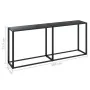 Black tempered glass console table 180x35x75.5 cm by vidaXL, Side tables - Ref: Foro24-331683, Price: 93,68 €, Discount: %