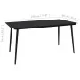 9-teiliges Garten-Esszimmer-Set aus Baumwollseil und schwarzem Stahl von vidaXL, Gartensets - Ref: Foro24-3058280, Preis: 598...