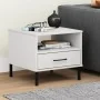 Mesita de noche patas de metal OSLO madera maciza pino blanco de vidaXL, Mesas auxiliares - Ref: Foro24-351032, Precio: 46,61...
