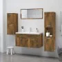 Smoked oak engineered wood bathroom cabinet 30x30x130 cm by vidaXL, Bathroom furniture - Ref: Foro24-815639, Price: 53,13 €, ...