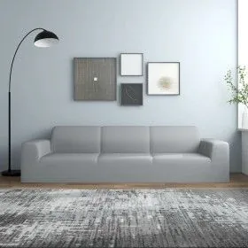 Funda elástica para sillón de 4 plazas poliéster jersey gris de vidaXL, Fundas - Ref: Foro24-332943, Precio: 30,78 €, Descuen...