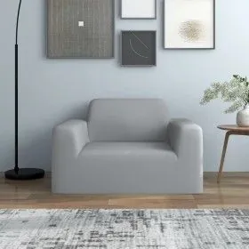 Elastic cover for gray jersey polyester armchair by vidaXL, Covers - Ref: Foro24-332940, Price: 25,31 €, Discount: %
