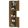Smoked oak engineered wood bathroom cabinet 30x30x130 cm by vidaXL, Bathroom furniture - Ref: Foro24-815639, Price: 53,13 €, ...