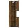 Smoked oak engineered wood bathroom cabinet 30x30x130 cm by vidaXL, Bathroom furniture - Ref: Foro24-815639, Price: 53,13 €, ...