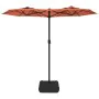 Double parasol with terracotta LED lights 316x240 cm by vidaXL, Umbrellas - Ref: Foro24-362974, Price: 168,66 €, Discount: %