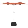 Double parasol with terracotta LED lights 316x240 cm by vidaXL, Umbrellas - Ref: Foro24-362974, Price: 168,66 €, Discount: %