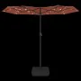 Double parasol with terracotta LED lights 316x240 cm by vidaXL, Umbrellas - Ref: Foro24-362974, Price: 168,66 €, Discount: %