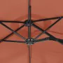Double parasol with terracotta LED lights 316x240 cm by vidaXL, Umbrellas - Ref: Foro24-362974, Price: 168,66 €, Discount: %