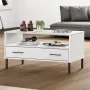 OSLO solid wood white coffee table with metal legs 85x50x45cm by vidaXL, Coffee table - Ref: Foro24-351035, Price: 64,49 €, D...