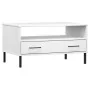 OSLO solid wood white coffee table with metal legs 85x50x45cm by vidaXL, Coffee table - Ref: Foro24-351035, Price: 64,49 €, D...