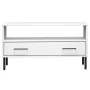 OSLO solid wood white coffee table with metal legs 85x50x45cm by vidaXL, Coffee table - Ref: Foro24-351035, Price: 64,49 €, D...