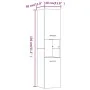 Smoked oak engineered wood bathroom cabinet 30x30x130 cm by vidaXL, Bathroom furniture - Ref: Foro24-815639, Price: 53,13 €, ...