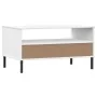 OSLO solid wood white coffee table with metal legs 85x50x45cm by vidaXL, Coffee table - Ref: Foro24-351035, Price: 64,49 €, D...