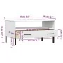 OSLO solid wood white coffee table with metal legs 85x50x45cm by vidaXL, Coffee table - Ref: Foro24-351035, Price: 64,49 €, D...