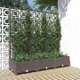 Jardinera con enrejado PP marrón 120x40x121,5 cm de vidaXL, Maceteros y jardineras - Ref: Foro24-318262, Precio: 107,52 €, De...