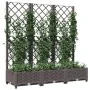 Jardinera con enrejado PP marrón 120x40x121,5 cm de vidaXL, Maceteros y jardineras - Ref: Foro24-318262, Precio: 107,52 €, De...