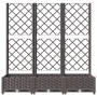 Jardinera con enrejado PP marrón 120x40x121,5 cm de vidaXL, Maceteros y jardineras - Ref: Foro24-318262, Precio: 107,52 €, De...