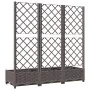 Jardinera con enrejado PP marrón 120x40x121,5 cm de vidaXL, Maceteros y jardineras - Ref: Foro24-318262, Precio: 107,52 €, De...