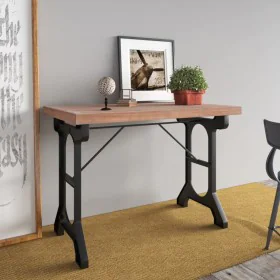 Dining table solid fir wood and iron 110x65x82 cm by vidaXL, Kitchen and dining tables - Ref: Foro24-340769, Price: 184,26 €,...