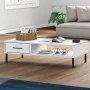 OSLO coffee table metal legs solid white pine wood by vidaXL, Coffee table - Ref: Foro24-351038, Price: 55,42 €, Discount: %