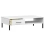 OSLO coffee table metal legs solid white pine wood by vidaXL, Coffee table - Ref: Foro24-351038, Price: 55,42 €, Discount: %