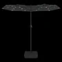 Double umbrella with LED lights anthracite 316x240 cm by vidaXL, Umbrellas - Ref: Foro24-362971, Price: 155,47 €, Discount: %