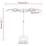Double umbrella with LED lights anthracite 316x240 cm by vidaXL, Umbrellas - Ref: Foro24-362971, Price: 155,47 €, Discount: %