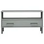 OSLO Couchtisch, Metallbeine, massives graues Holz, 85 x 50 x 45 cm von vidaXL, Couchtisch - Ref: Foro24-351034, Preis: 64,38...