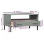 OSLO Couchtisch, Metallbeine, massives graues Holz, 85 x 50 x 45 cm von vidaXL, Couchtisch - Ref: Foro24-351034, Preis: 64,38...