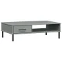 Center table with metal legs OSLO solid gray pine wood by vidaXL, Coffee table - Ref: Foro24-351037, Price: 55,19 €, Discount: %