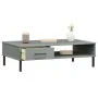 Center table with metal legs OSLO solid gray pine wood by vidaXL, Coffee table - Ref: Foro24-351037, Price: 55,19 €, Discount: %