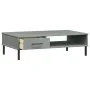 Center table with metal legs OSLO solid gray pine wood by vidaXL, Coffee table - Ref: Foro24-351037, Price: 55,19 €, Discount: %