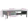 Center table with metal legs OSLO solid gray pine wood by vidaXL, Coffee table - Ref: Foro24-351037, Price: 55,19 €, Discount: %