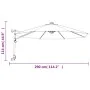 Wall umbrella with apple green LED 290 cm by vidaXL, Umbrellas - Ref: Foro24-362893, Price: 119,37 €, Discount: %