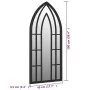 Espejo de jardín negro hierro para exterior 100x45 cm de vidaXL, Espejos - Ref: Foro24-318354, Precio: 107,96 €, Descuento: %